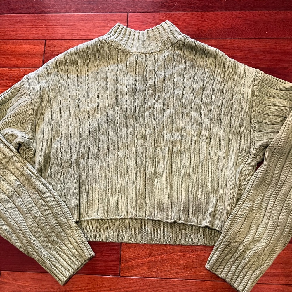 LA Hearts Cropped Turtleneck Sweater